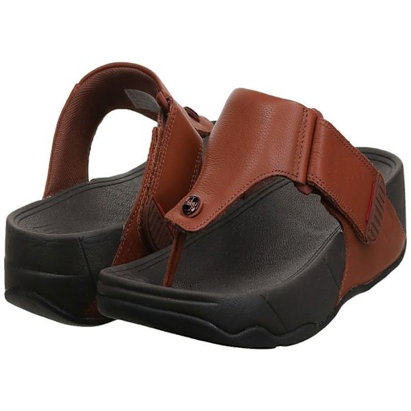 Sandal - barfota Fitflop - 279-277 - Herr Trakk II sandaler med öppen tå Mörk solbränna 40