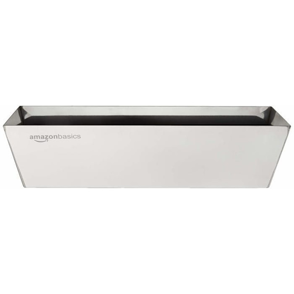 Grundläggande - MPX12-AZ - Amazon rektangulär beläggningsbricka i rostfritt stål, 30,48 cm, Silver