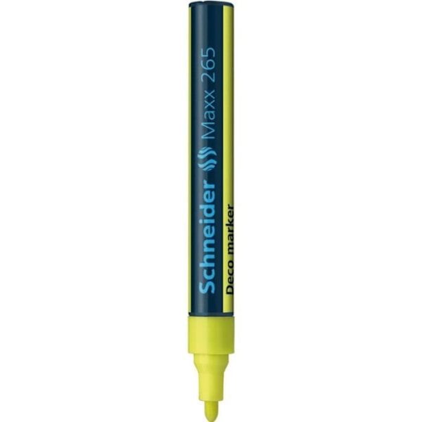 Krita med krita - SCHNEIDER - Maxx 265 - Spets konisk 2-3 mm - Gul - Kan suddas ut Gul