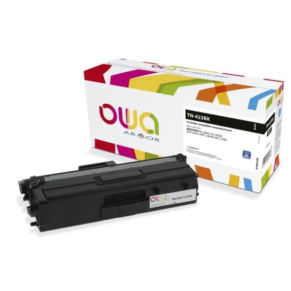 Owa armor - K18061OW - ARMOR OWA Laser bläckpatroner för Brother TN423BK Toner Kit Svart, Svart