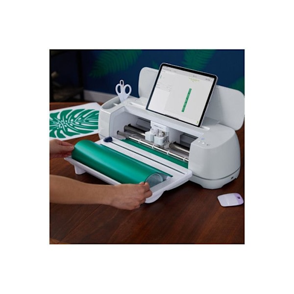 Tillbehörsavrullare - Cricut - Explore 3 / Maker 3 - Silver - Smarta materialkompatibla - Integrerad pappersskärare Vit