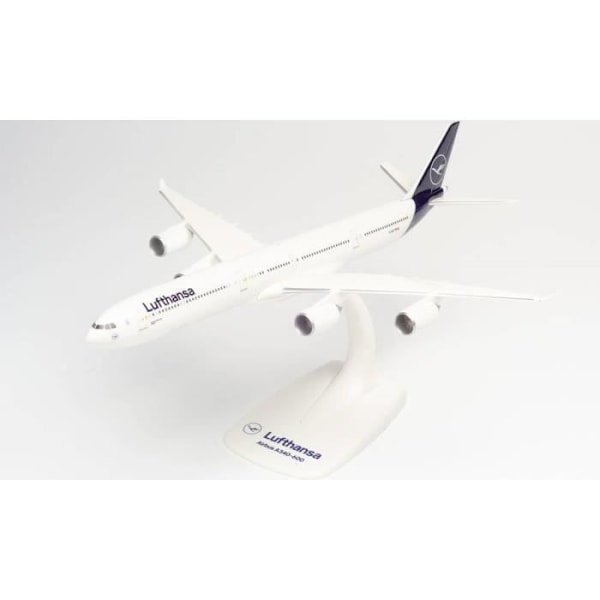 Monterade miniatyrer - Airbus A340 - 600 Lufthansa - Modell för att passa 2009 1/200 Herpa Vit och svart