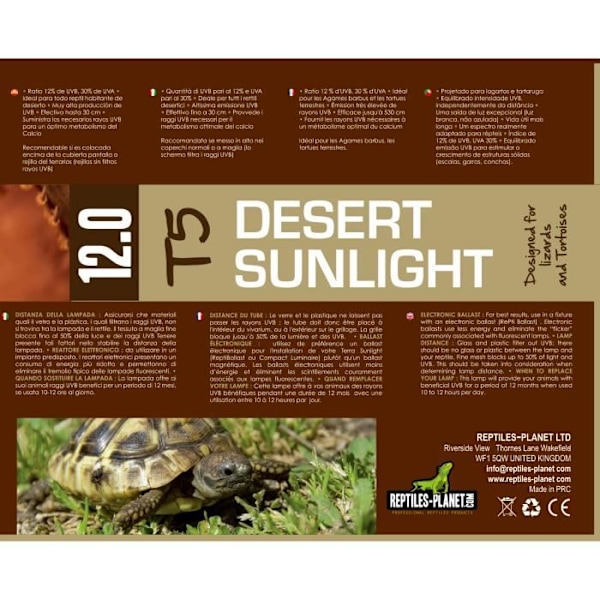 T5 12.0 Desert Sunlight 8W L:29cm Diameter: 16mm