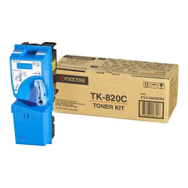 KYOCERA TK-820C tonerkassett för FS-C8100DN - Cyan - Räcker upp till 7000 sidor