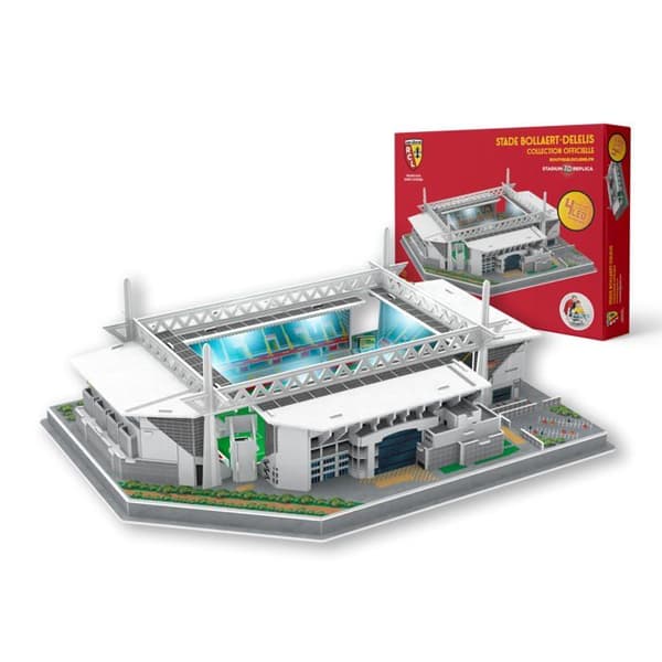 Byggspel - MEGABLEU - Stade Bollaert - 147 bitar - 4 LED - 3D grå, vit, grön, multicolorada stolar