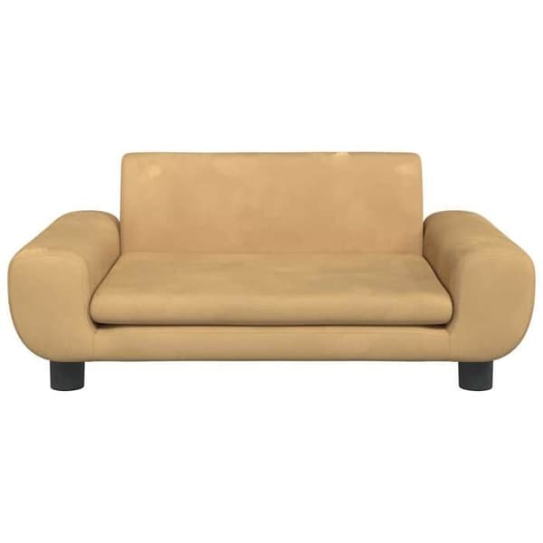 vidaXL Barnsoffa brun 70x45x33 cm sammet 3196391