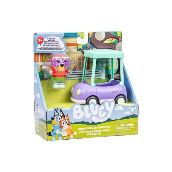 Bil och Bluey figur, slumpmässig modell