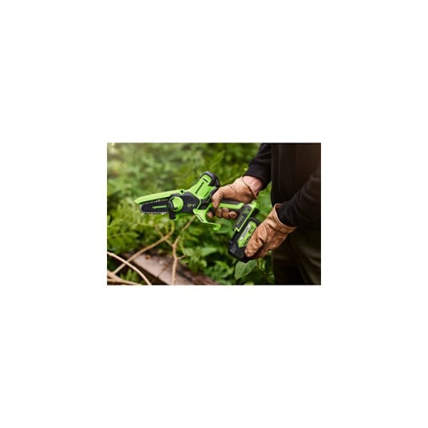Trädlös motorsåg - Greenworks - 24V Mini - 10 cm - Lätt och ergonomisk
