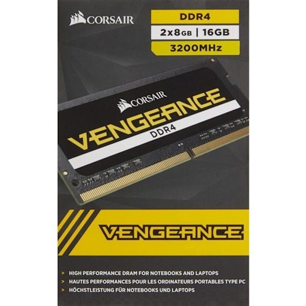 CORSAIR VENGEANCE SODIMM-MINNE 16 GB (2X8 GB) DDR4 3200 MHZ CL22, SA
