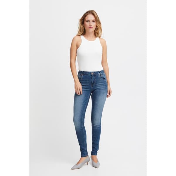 Jeans dam Pulz Jeans Carmen mellanblå denim 32/30