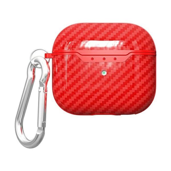 Beline Carbon Röd Etui för AirPods 4