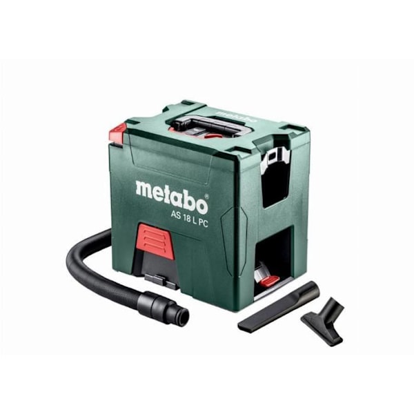 Aspirator - METABO - AS 18 L PC - Trådlös, lätt och kompakt - Godkänd för professionell användning