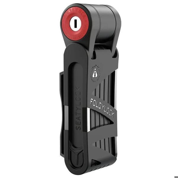 Fällbart lås - Seatylock - Mini - Härdat stål - 75 cm - Svart svart