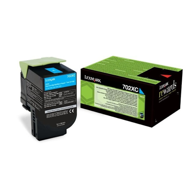 LEXMARK 702XC tonerkassett - Standardkapacitet 4 000 sidor - Paket med 1 - Cyan