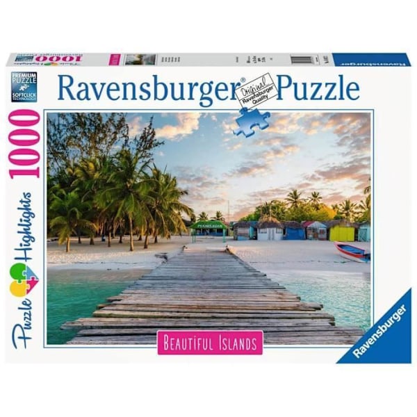 1000 bitars pussel - Ravensburger - Karibiska ön - Landskap och natur - Vuxen - 2 års garanti Flerfärgad
