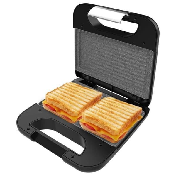 Cecotec Gaufrier Rock'nToast Grill +, 800W effekt, RockStone stenskydd, Non-stick