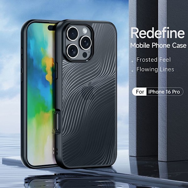 Coque för iPhone 16 Pro - Serie Dux Ducis Aimo - Svart Svart