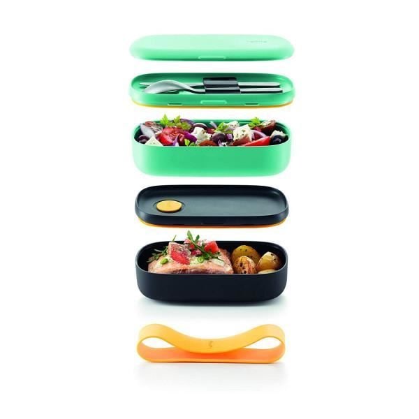 Lunchlåda - LÉKUÉ - To Go - 1000 mL - BPA-fri - Mikrovågsresistent turkos