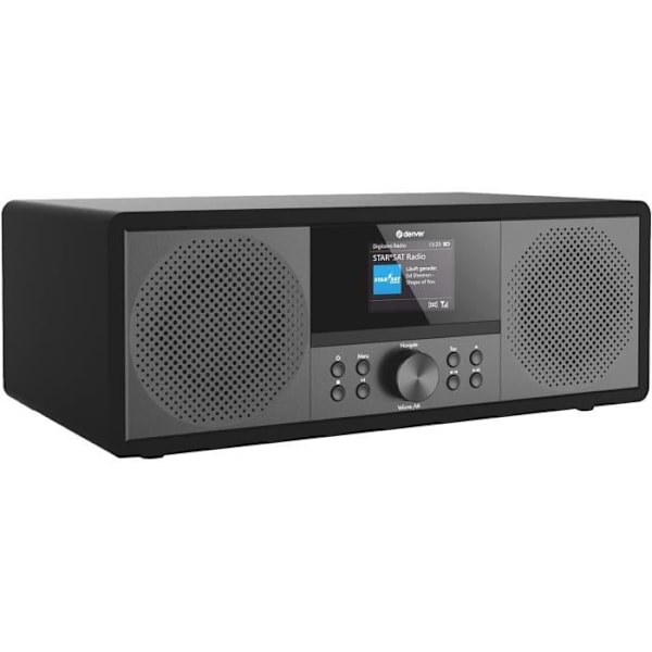 Radio Internet DAB - Denver - MIR-270B - Inbyggd CD-spelare - Bluetooth - 200W Svart, mörkt trä