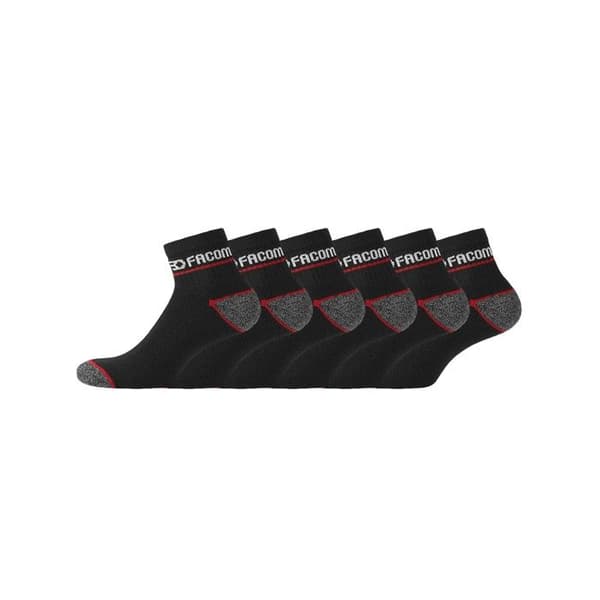 Facom Strumpor Herr, Låg Socka Herr (6-pack) - Svart Svart 39/42