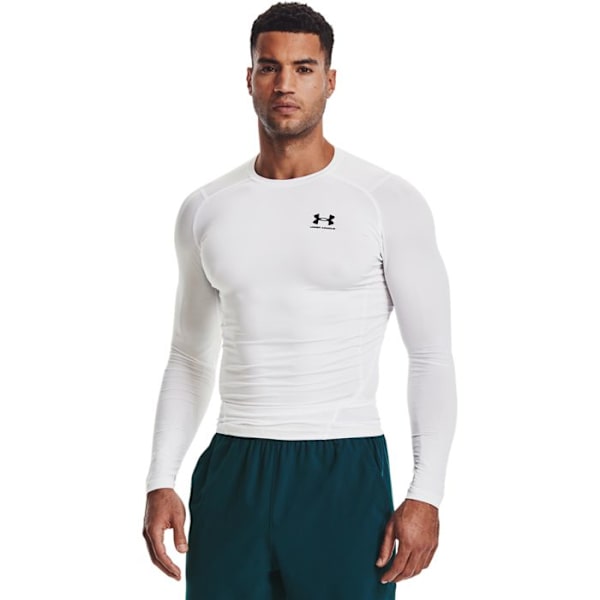 Sporttröja - Under Armour - HG Armour Comp LS - Vit - Långa ärmar - Andas vit svart XXL