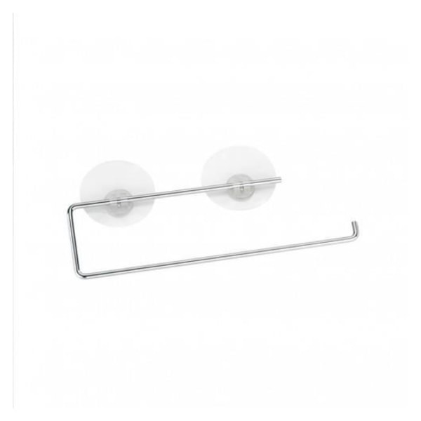 Väggmonterad pappershanddukshållare - WENKO - Static-Loc® - Metall - Silver - Omplacerbar sugkopp Pengar
