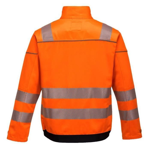 Hög synlighet jacka - Portwest - Vision - Gul/Svart - Hållbar tyg - 3 fickor - Reflexband Gul svart jag