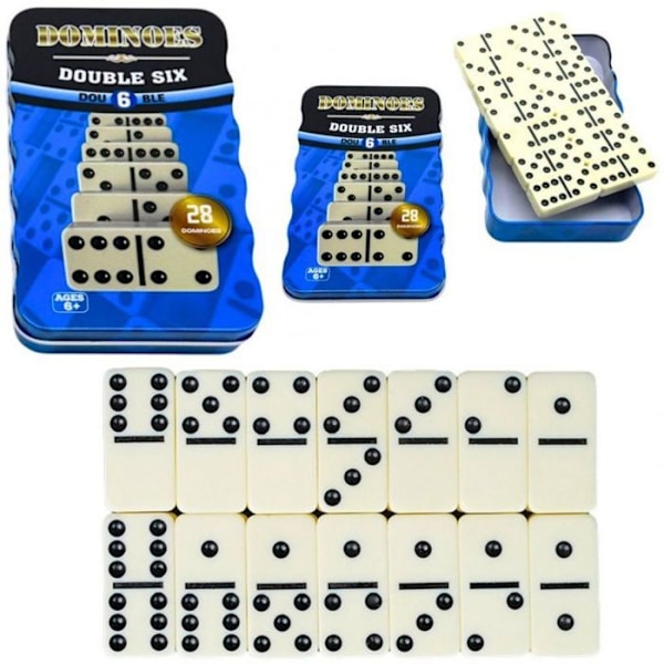 Mallette - coffret multi-jeux Leantoys Klassiska domino, familjelogik, 28 kuber