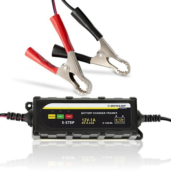 Laddare - Dunlop - Trickle - 6/12V - LED display - Överhettningsskydd