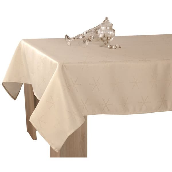 LE LINGE DE JULES Rektangulär duk 150x300 cm Kräm & Guld Lurex - 92% polyester, 8% metall Grädde, guld