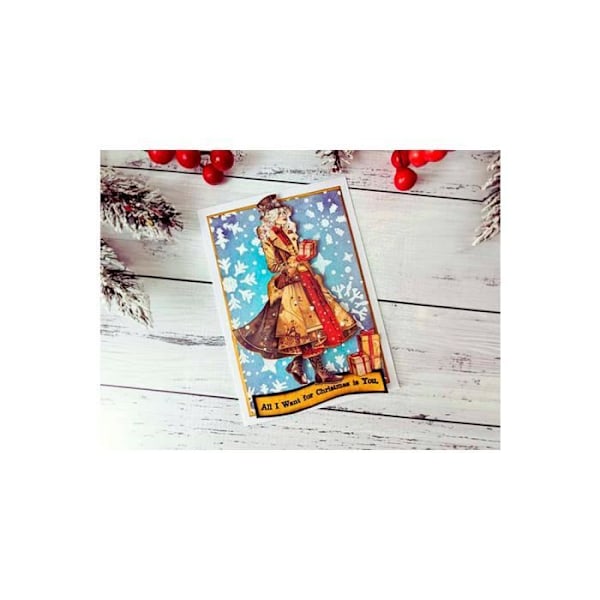 TAMPON - Stamperia Klara Stämplar Förbered dig för Jul, L 18 x l 14 cm Klara stämplar för DIY Bullet Journal Scrapbooking Set av tam
