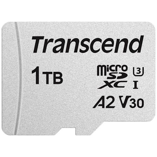 Transcend TS1TUSD300S-A Retail microSD-kort 1 TB UHS-I, Class 10, v30 Video Speed Class, A1 Application Performance