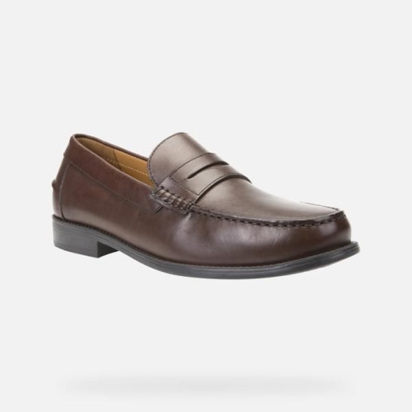 Geox U New Damon B Moccasin - SMO.LEA - Herr - Läder - Brun - Bred tå - Bekväm - Andas kastanj 45