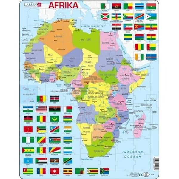 maxi pusselkarta: Afrika70 bitar Flerfärgad