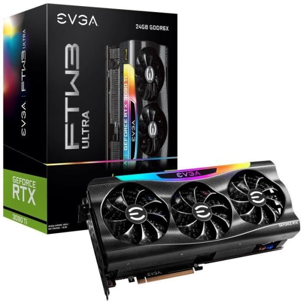 Grafikkort - EVGA - GeForce RTX 3090 Ti FTW3 ULTRA GAMING - Vattenkylning - RGB LED - NVIDIA G-SYNC