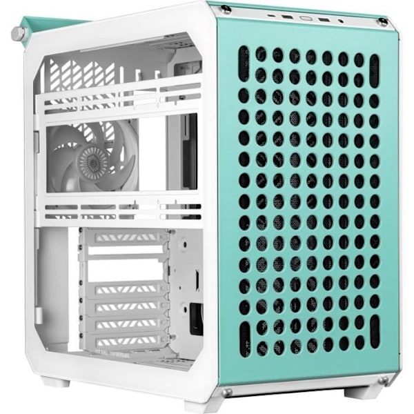 PC-fodral - COOLER MASTER - QUBE 500 Flatpack Macaron Edition, Midi Tower, Cream/Mint/Rosa, ATX/SFX, 120 mm fläktar, 2,5"/3,5