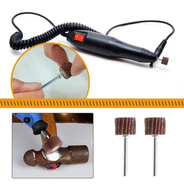 Emagtech - ECSiNGBO002-A - Paket med 20 slipskivor korn 80 för roterande verktyg med lång skaft chuck 13 x 12 x 3 mm