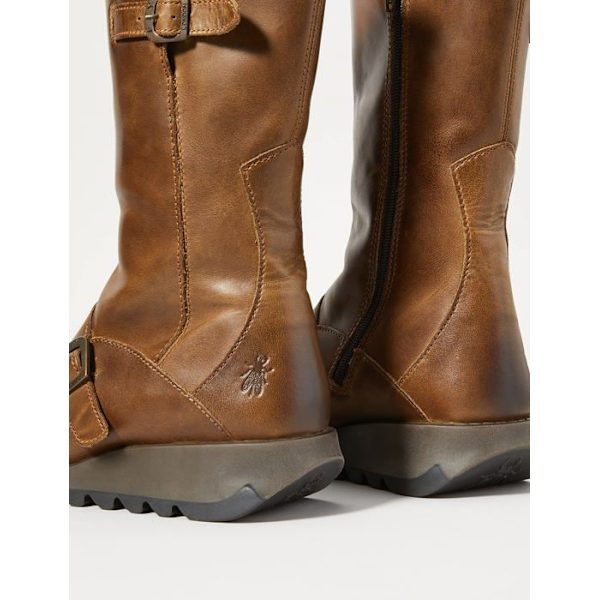 Ankelboot - Fly London Boots - P142913Camel 003 - Kvinna 2 stövlar med spänne kastanj 35