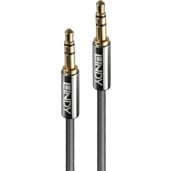 3,5 mm jack ljudkabel - LINDY - Cromo Line - 10m - 24 karats guldpläterade kontakter - Premium Quality Antracit