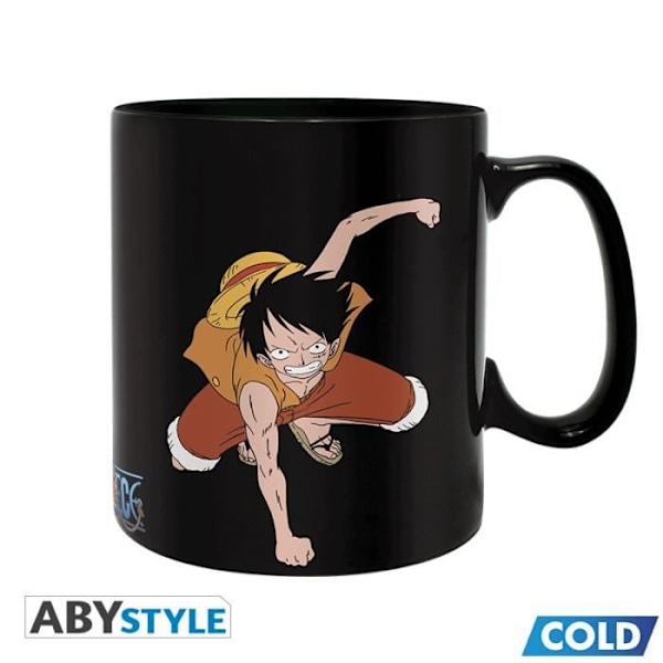 ONE PIECE Mug 460ml Magic Heat Changer Luffy and Ace Heat Change