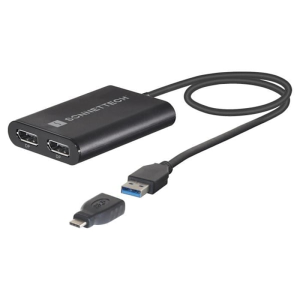 DisplayLink USB till Dual DisplayPort 1.2 4K-adapter - Sonnet USB3-DDP4K