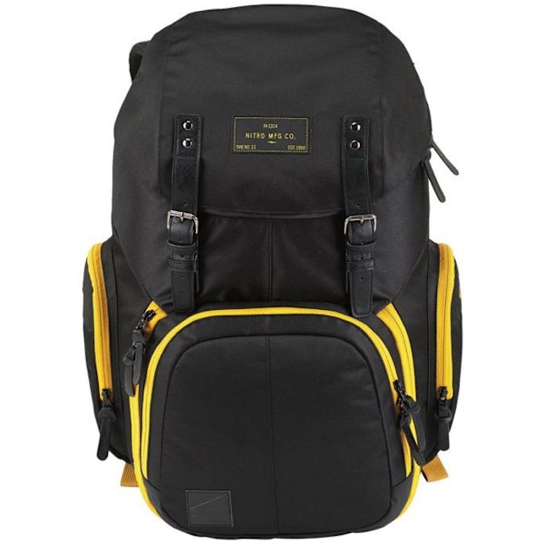 Ryggsäck - Nitro - Weekender 42L - Svart - 100% Polyester - Unisex svart, gul