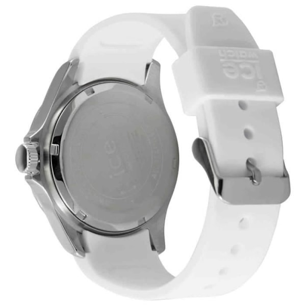 Ice Watch - Dam - 020384 - Vit silikon - 40mm - Silver - Kvarts - 10 Atm Vit