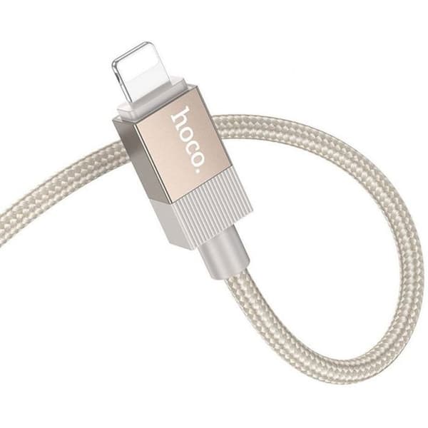 Ljud- och videoadapter Hoco 3,5 mm AUX-kabel (hane) till Lightning (hane) 1 m UPA32A guld