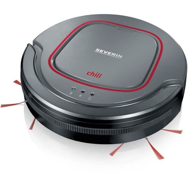 SEVERIN robotdammsugare - 12,8V Litiumbatteri - Autonomi 90min. - 350ml tank - 65dB tyst Svart