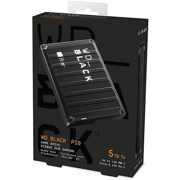 WD_BLACK P10 Game Drive - Extern spelhårddisk - 5 TB - PS4 Xbox - 2,5" (WDBA3A0050BBK-WESN)