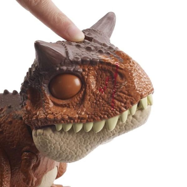 Jurassic World – Wild Chompin' Carnotaurus - Baby Carnotaurus Toro Autentiska färger