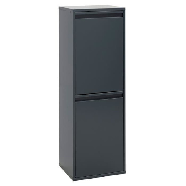 Arregui Basic CR204-B Stålåtervinningskärl, selektiv sorteringsbehållare, 2 hinkar, 2 x 17L (34L), antracit