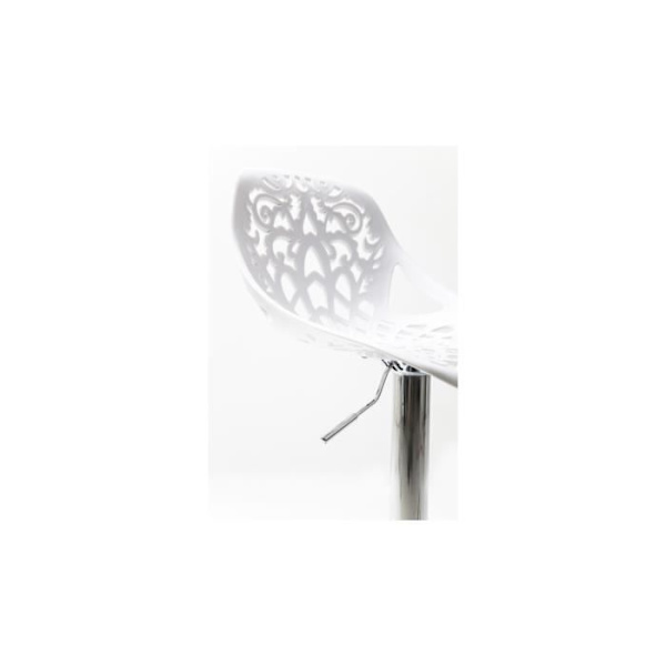 Barstol - KARE - Vit prydnad - Justerbar sits - Arbetad design Vit