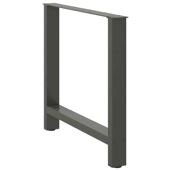vidaXL Matbordben Anthracit 2 delar 70 x (72-73) cm Stål 4013310
